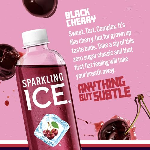 Sparkling Ice, Black Cherry Sparkling Water, Zero Sugar Flavored Water, with Vitamins Sparkling ICEBuy Supplements Australia