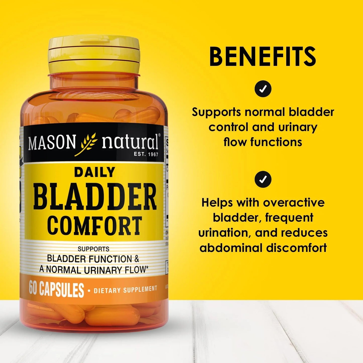 MASON NATURAL Daily Bladder Comfort, 30,Day Supply with Calcium, Pumpkin Seed, & Soy Germ to Support Normal Bladder Function MASON NATURALBuy Supplements Australia