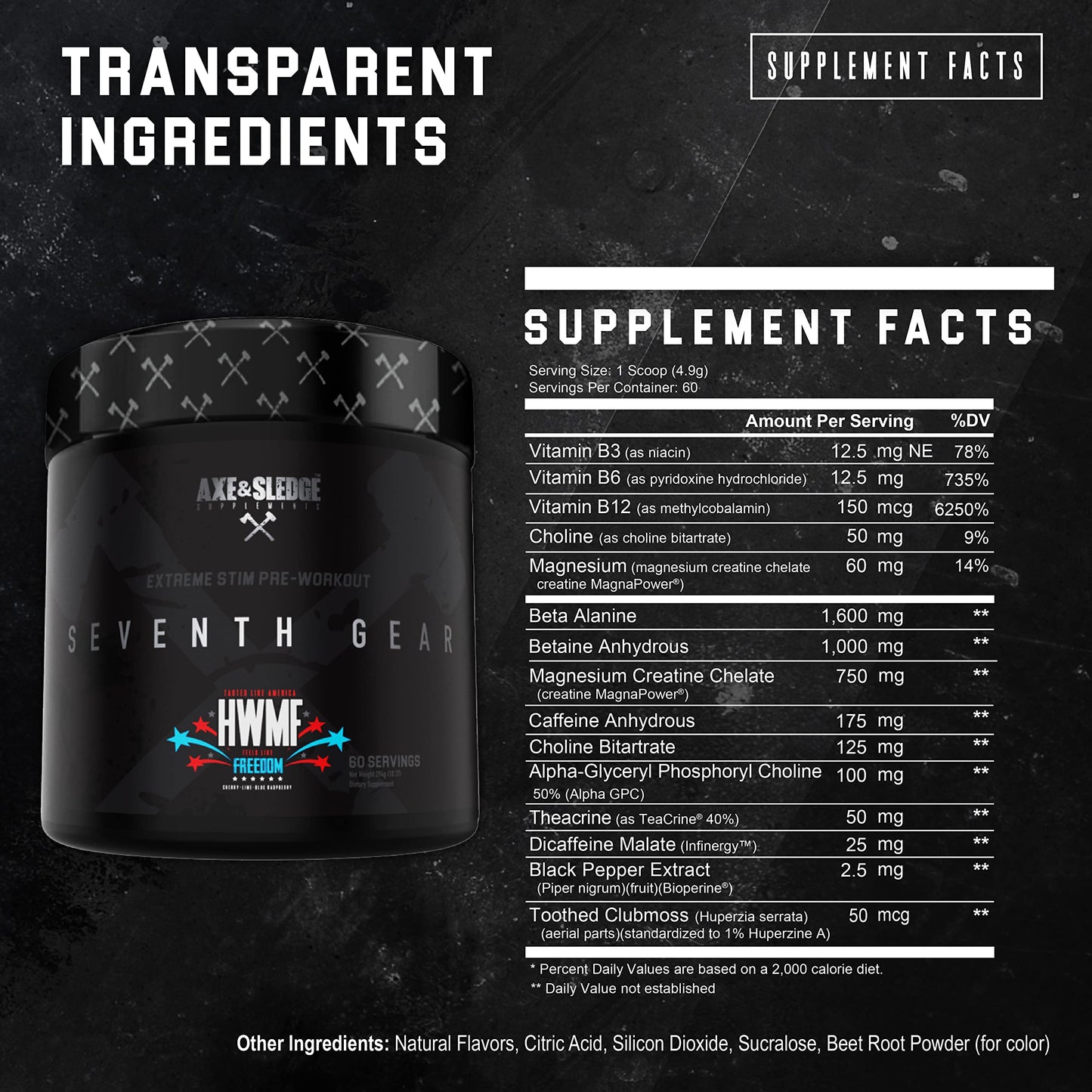Axe & Sledge Supplements Seventh Gear Extreme Stimulant-Based Pre-Workout Axe & SledgeBuy Supplements Australia
