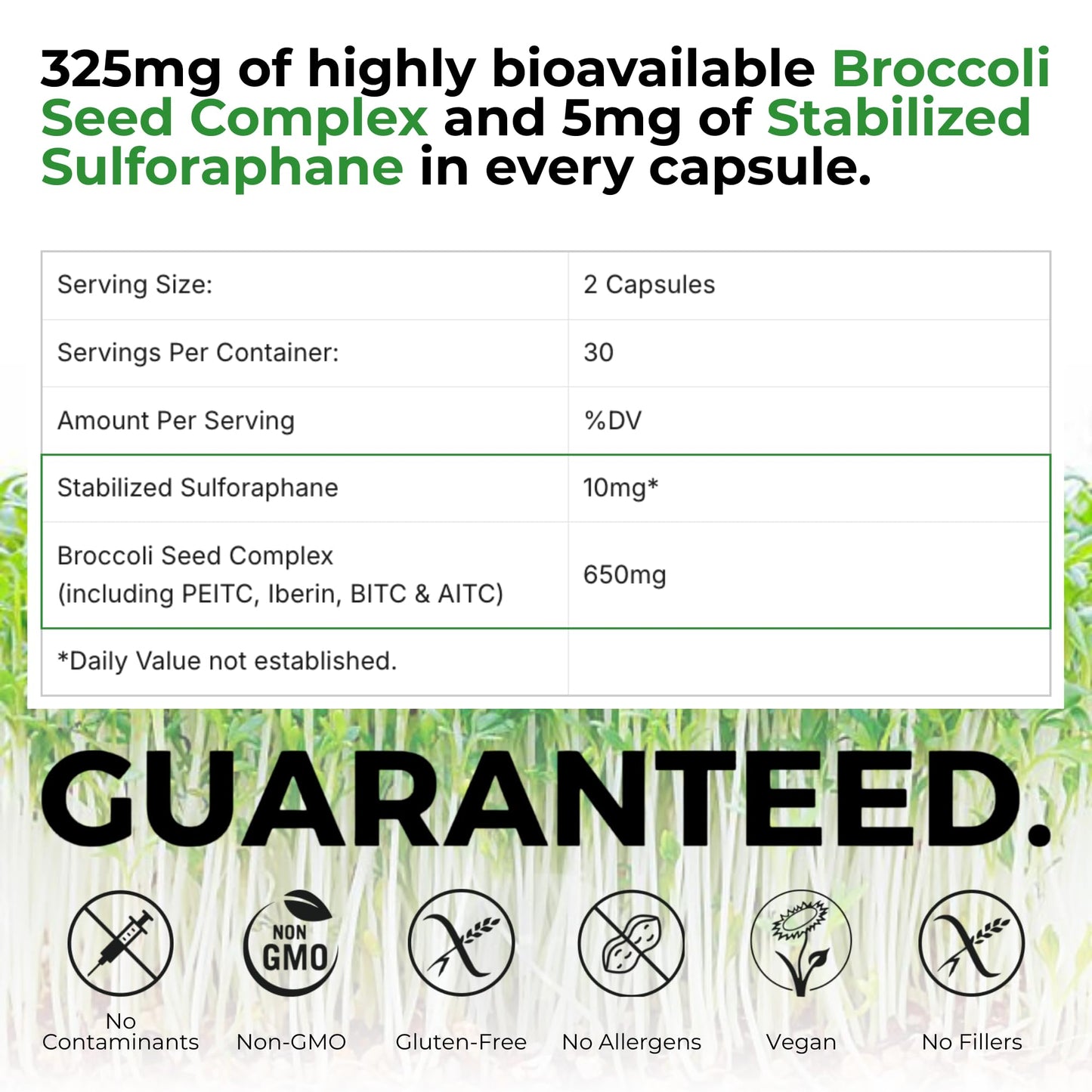 BrocElite Mara Labs Plus | Stabilized Broccoli Sulforaphane Supplement | Glyphosate Residue Free Certified – Third-Party Tested | 60 Vegan Capsules BrocEliteBuy Supplements Australia