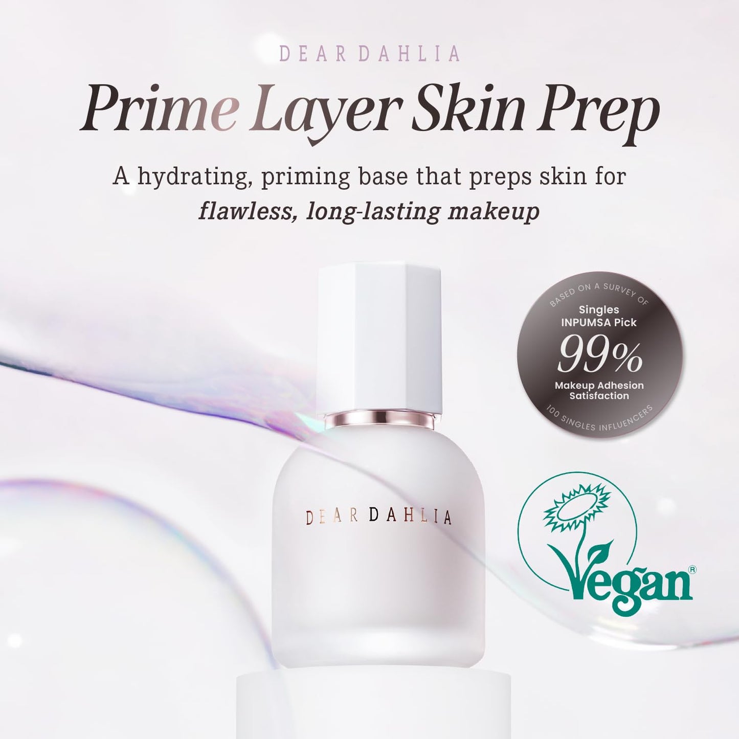 DEARDAHLIA Prime Layer Skin Prep - Vegan Makeup Primer, Lightweight & Hydrating for Long-Lasting Makeup, Smooth, Glowing Skin. Korean Base Prep. Artificial fragrance free. 1.35 oz - Maple Wellness Supplements