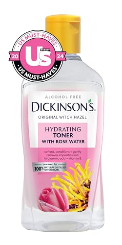 Buy Dickinson's Enhanced Witch Hazel Hydrating Toner with Rosewater, Alcohol Free, 98% Natural Formula, 16 Fl Oz (Pack of 1) - AmeriHealth Global Supplements