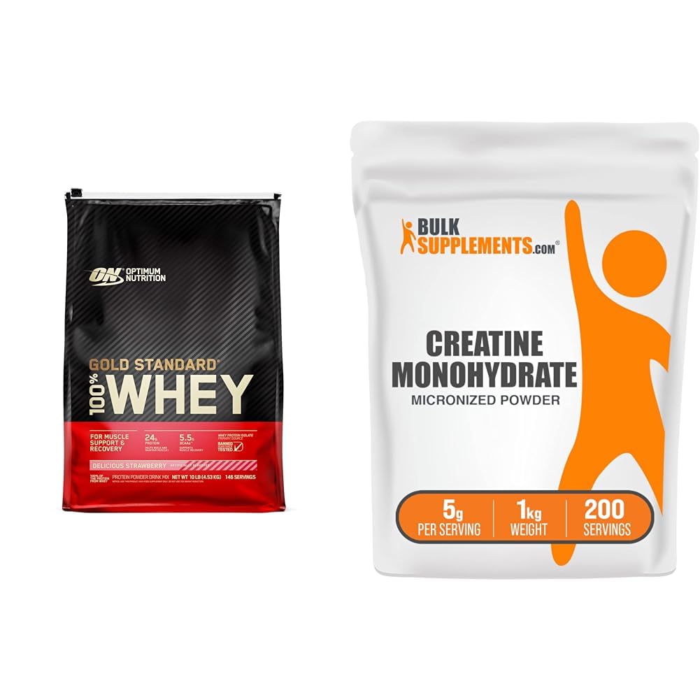 Optimum Nutrition Gold Standard 100% Whey Protein Powder, Delicious Strawberry - Maple Wellness Supplements