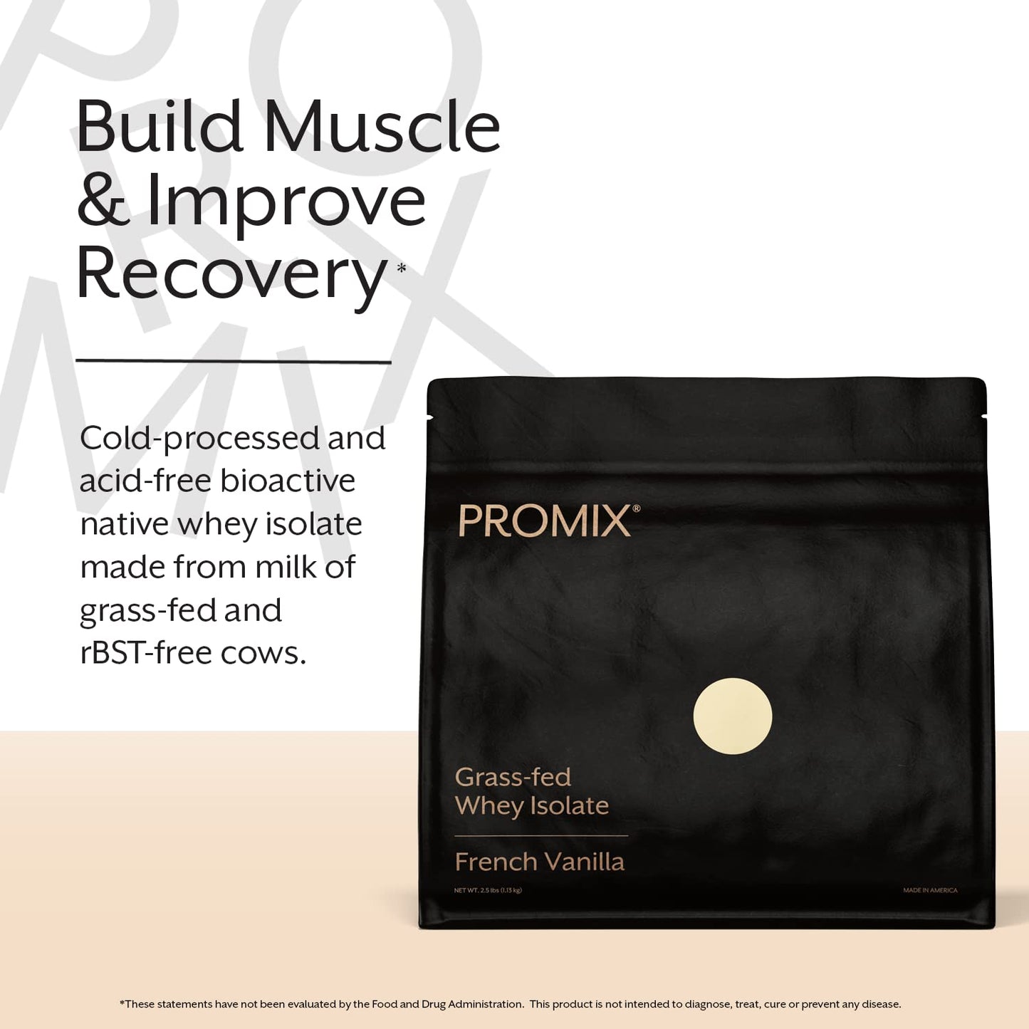 Promix Whey Protein Isolate Powder - Grass-Fed & 100% All Natural - Post Workout - Maple Wellness Supplements