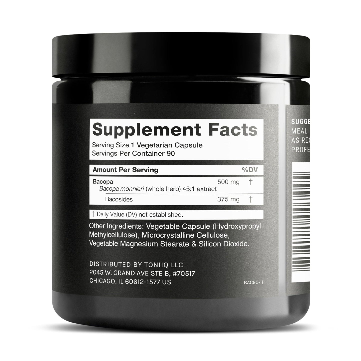Toniiq Bacopa - Ultra High Potency 45:1 Extract with 75% Bacosides - Highly Concentrated - Third-Party Lab Tested - 90 Capsules - Maple Wellness Supplements