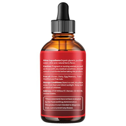 14-in-1 Berberine with Ceylon Cinnamon Supplement Liquid Drops, 1800mg + 30:1 Liposomal Tech with Cayenne Pepper, Soursop, Chromium, Bitter Melon, Turmeric, Moringa, Gymnema - Maple Wellness Supplements