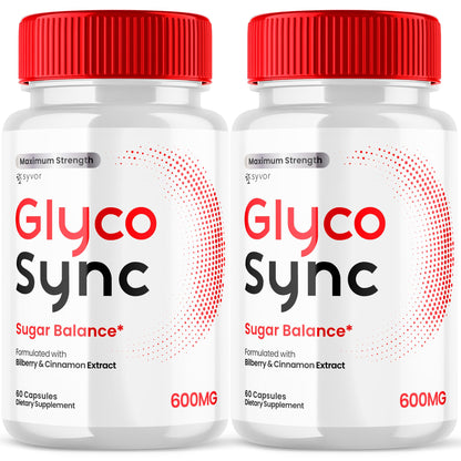 (2 Pack) Glyco Sync Capsules, Official Glyco Sync Balance Pills with All Natural Ingredients, Advanced Formula GlycoSync Joint Health and Wellness Support Max Strength for Men & Women (120 Capsules) - Maple Wellness Supplements