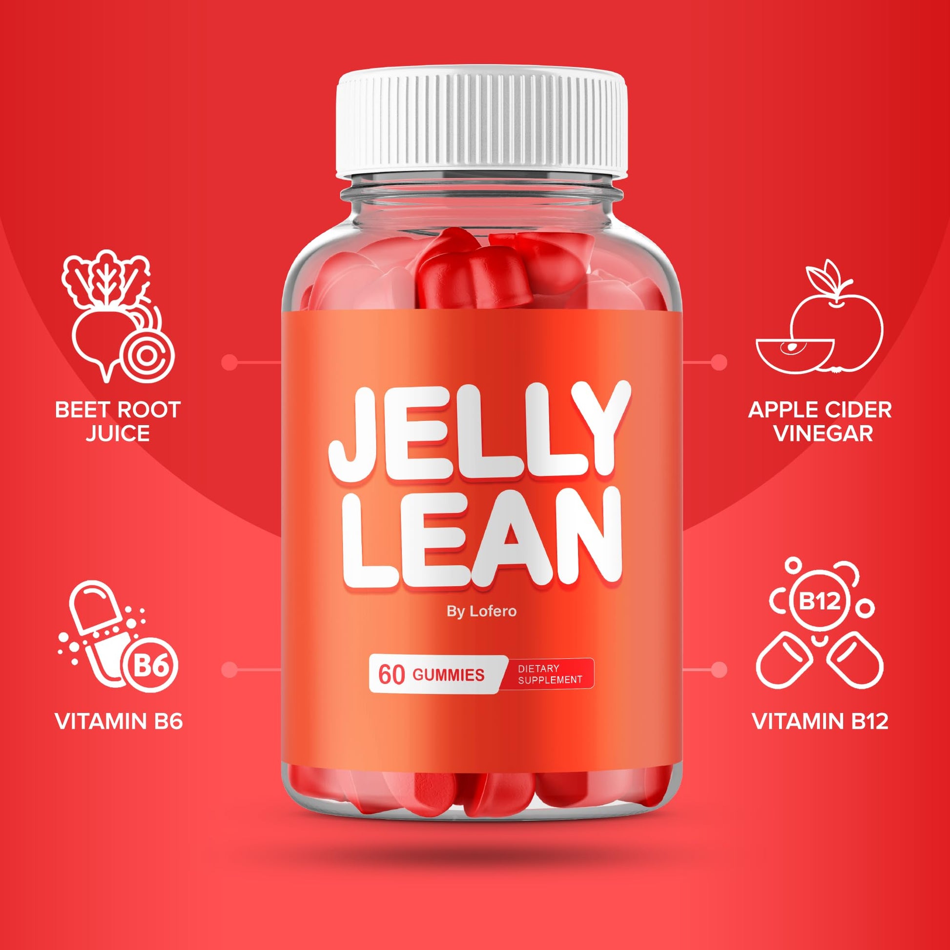 (2 Pack) Jelly Lean Gummies, JellyLean Gummys Loss Support Formula, Premium All-Natural Ingredients Advanced Maximum Strength for Overall Health & Wellness Supplement - Maple Wellness Supplements