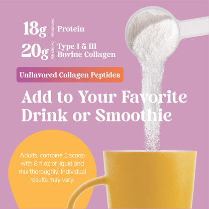 21st Century Kalos & Splendor Collagen Peptides Powder, Grass Fed & Pasture Raised Type I & III Bovine Collagen, 20g Collagen Peptides + 18g Protein Per Scoop, Unflavored, 10.6 OZ - Maple Wellness Supplements