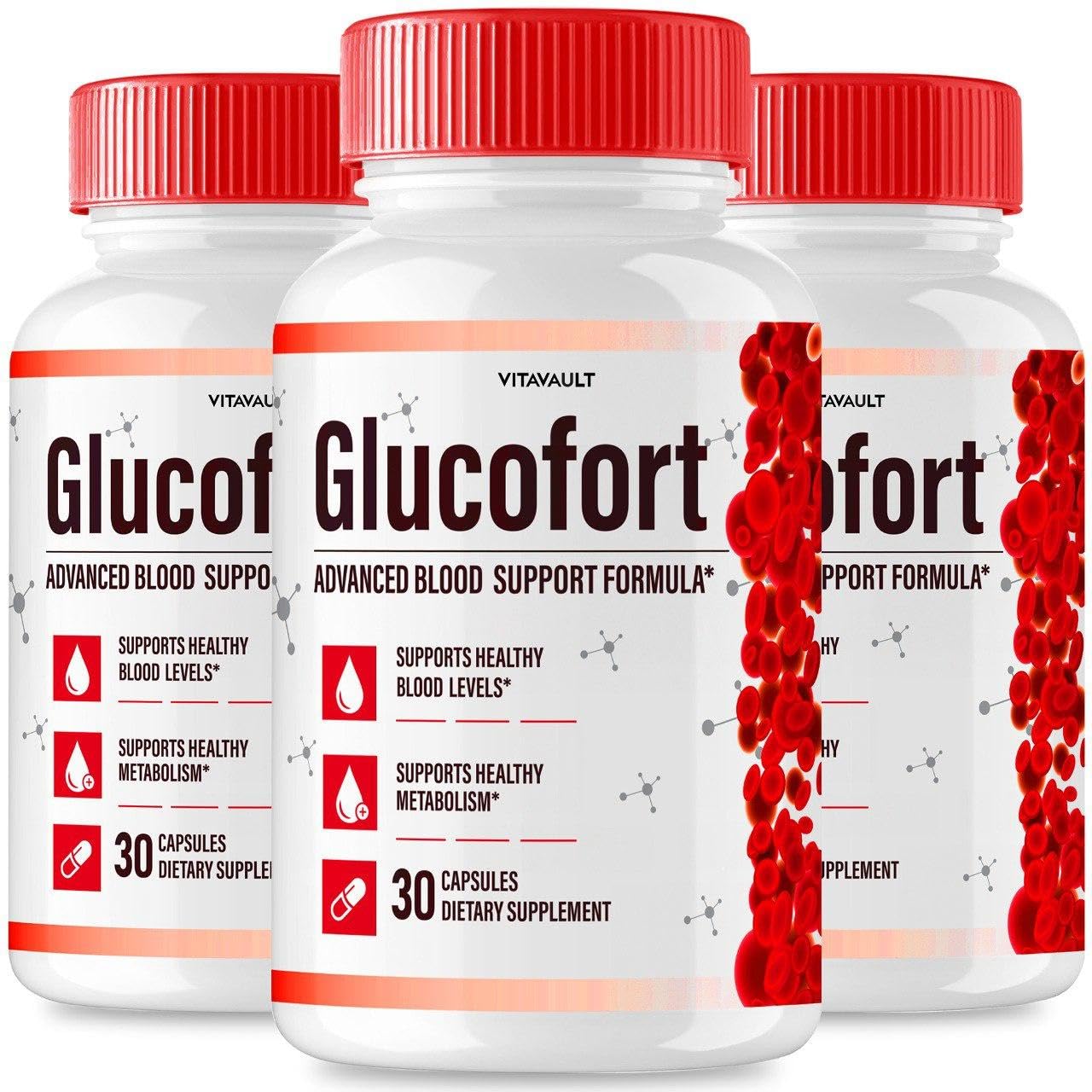(3 Pack) Glucofort, Max Advanced Blood Support Formula Capsules - Maple Wellness Supplements