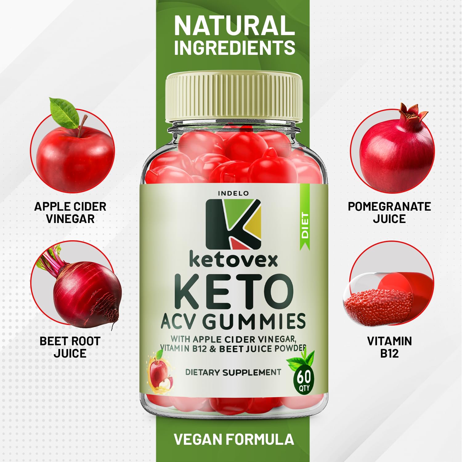 (3 Pack) Ketovex Keto BHB Gummies Advanced Formula, Ketovex BHB ACV Gummies - Maple Wellness Supplements
