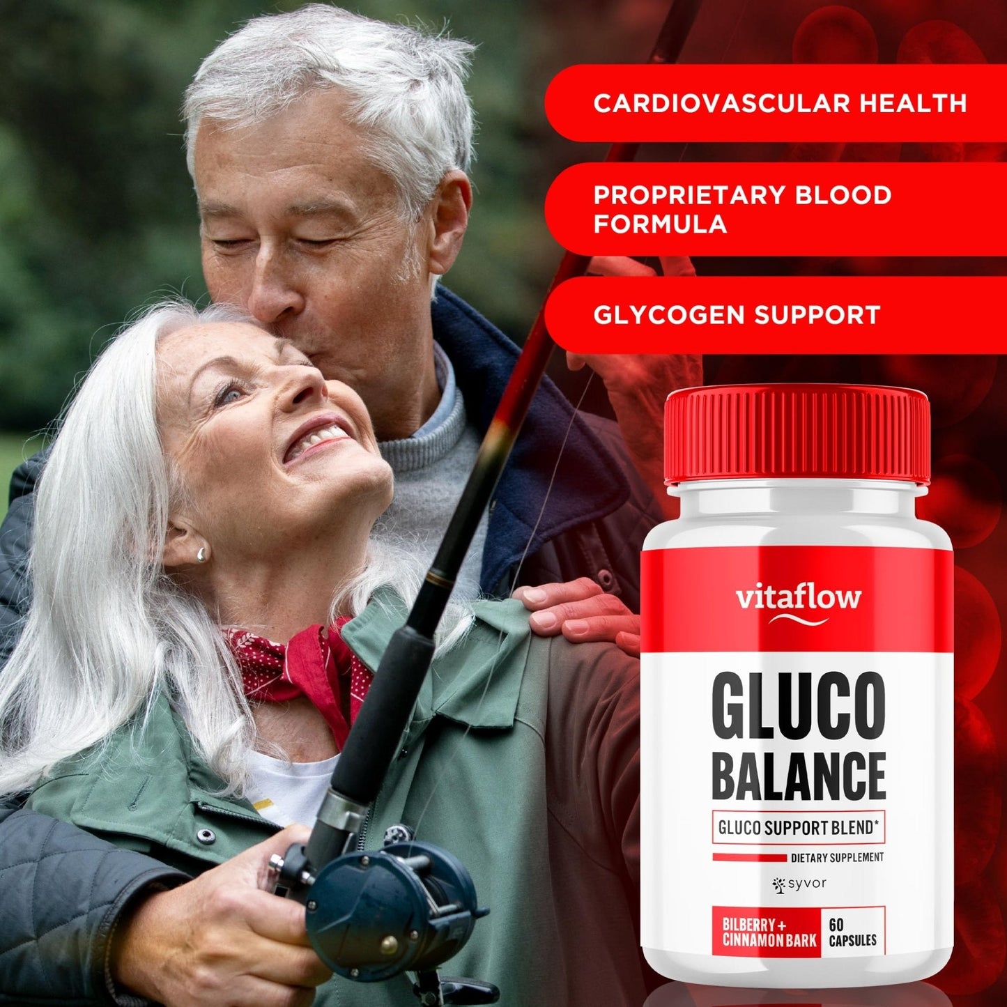 (3 Pack) Vitaflow Balance Support Supplement Capsules, Official VitaFlow Support Supplements Pills with All Natural Premium Ingredients, Vita Flow Advanced Glyco Balance for Men & Women (180 Capsules) - Maple Wellness Supplements