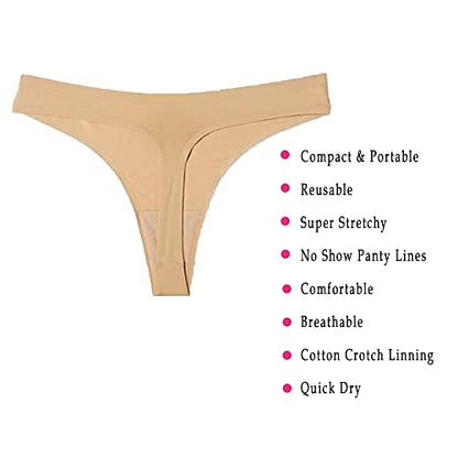 to-Go Panty Kit Includes 4 Items Seamless Thong Underwear Fresh Wipe Pantyliner & Washbag Travel Panty FreshBuy Supplements Australia