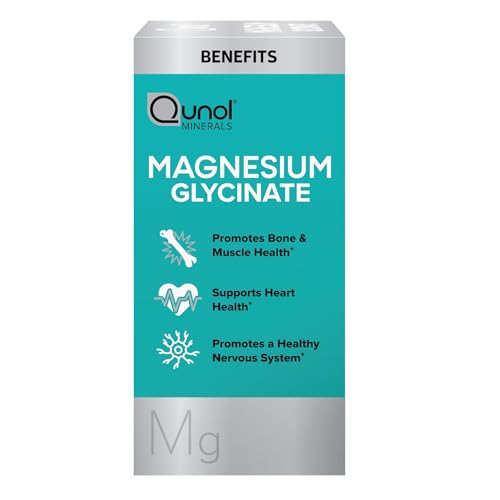 Qunol Magnesium Glycinate 300mg, 100% Glycinate Chelated Magnesium Supplement, 150ct Tablets