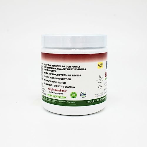PERFORMANCE INSPIRED Nutrition Better Beet Powder - 100% Organic Beet – Boost Nitric Oxide – All-Natural Clean Energy - Boost Endurance – G-Free - Non-GMO - Apple Flavor - 30 Servings