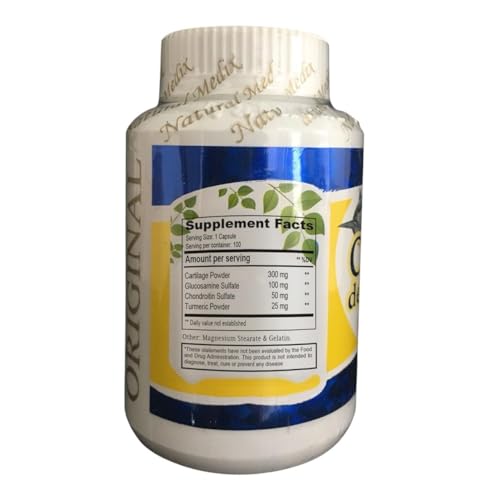 Natural medix Cartilage – Joint Support Supplement with Glucosamine, Collagen & Magnesium – 100 Caps - Cartílago de Tiburon Natural medixBuy Supplements Australia
