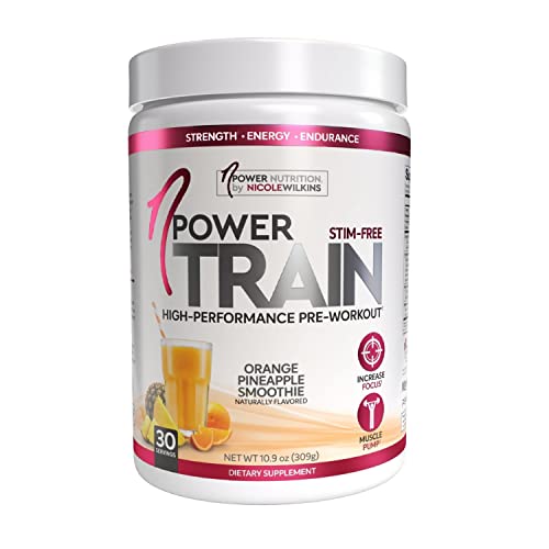 nPower Nutrition-Train Pre-Workout for Women, Orange Pineapple, 30 Servings, Stimulant