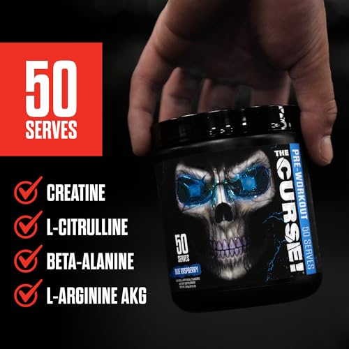 JNX SPORTS The Curse! Pre Workout Powder - Blue Raspberry 50 Servings | Preworkout JNX SPORTSBuy Supplements Australia