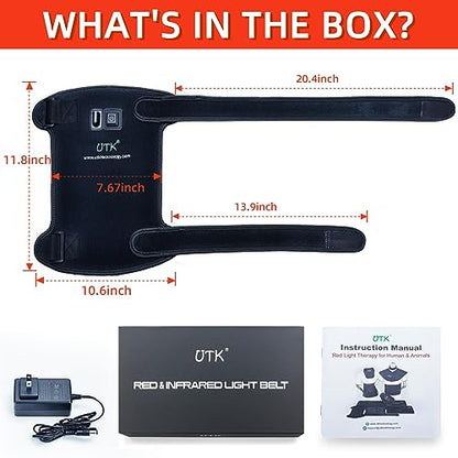 UTK Red Light Therapy for Body, 162Pcs 660nm Red Light & 54Pcs 850nm Near Infrared Light Therapy Belt UTKBuy Supplements Australia
