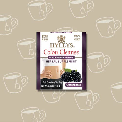 Hyleys Colon Cleanse Tea Blackberry Flavor - 50 Tea Bags (1 Pack) HYLEYSBuy Supplements Australia
