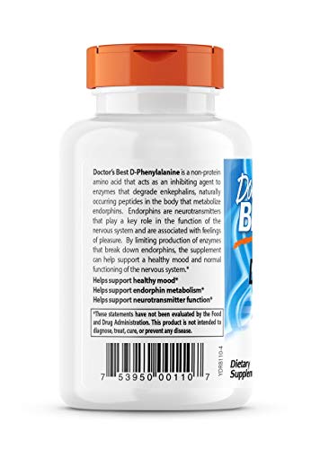 Doctor's Best D-Phenylalanine, Supports Mood, Nervous System, Non-GMO, Vegan, Gluten Doctor's BESTBuy Supplements Australia