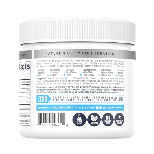 Hi-Lyte Keto K1000 Electrolyte Powder | Unflavored | Hydration Supplement Drink Mix Hi-LyteBuy Supplements Australia