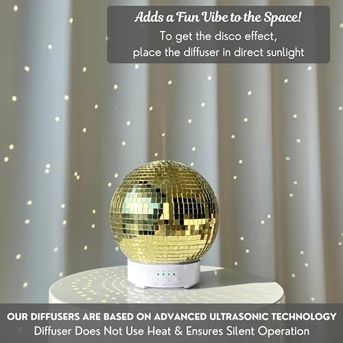 Disco Ball Diffuser Rotating - 300 ML Mirror Ball Oil Diffuser, Essential Oils Diffusers for Home SCANDINORDICABuy Supplements Australia