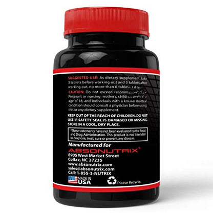 Absonutrix Xtreme Power Formula Nitric Oxide Blend 120 Tablets