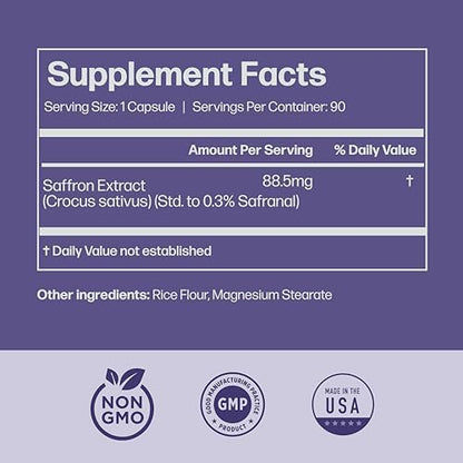 Pure Saffron Extract - Appetite Suppressant for Weight Loss Women & Men - Natural Hunger Ultra6 NutritionBuy Supplements Australia