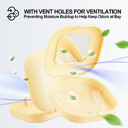 Retainer Case with Mirror and Vent Holes, Cute Retainer Holder Case Compatible with Invisalign HeigoeostBuy Supplements Australia