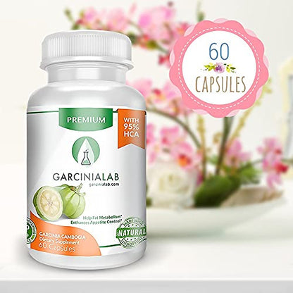 Garcinia Cambogia Extract 100% Pure 95% HCA Pharmaceutical Grade 60 Capsules 1 Month GarciniaLabBuy Supplements Australia
