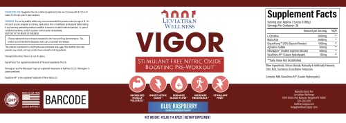 Leviathan Wellness Vigor - Stimulant Free, Nitric Oxide Boosting Pre-Workout Powder Leviathan WellnessBuy Supplements Australia