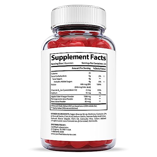 Justified Laboratories Luxe Keto ACV Gummies 1000MG with Pomegranate Juice Beet Root Justified LaboratoriesBuy Supplements Australia