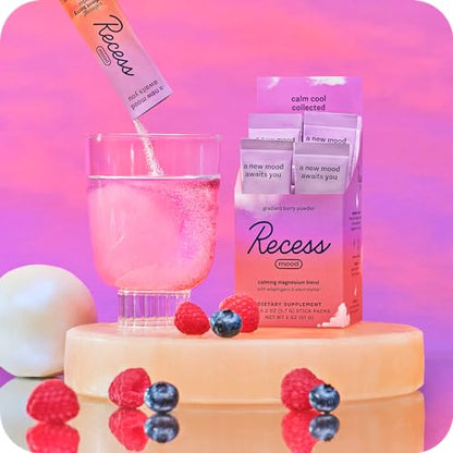Recess Mood Powder, Calming Magnesium L-Threonate Blend with Passion Flower Drink Recess Inc.Buy Supplements Australia