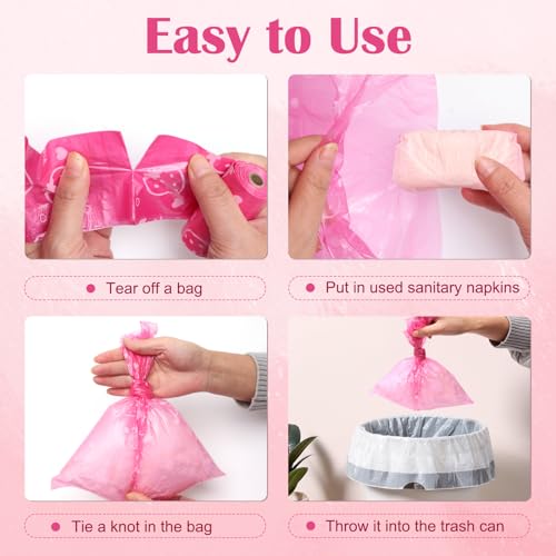 150Pcs Sanitary Napkin Disposal Bags, Luxiv Pink Disposable Sanitary Bag Personal Care Disposal Bags LuxivBuy Supplements Australia