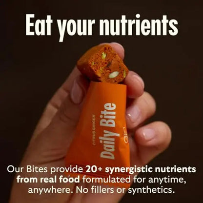 GEM Daily Bite for Women & Men, with 20+ Vitamins, Minerals & Superfoods Like Zinc, Vitamin D, B-Complex, K, Turmeric, Fiber & Prebiotics GEM