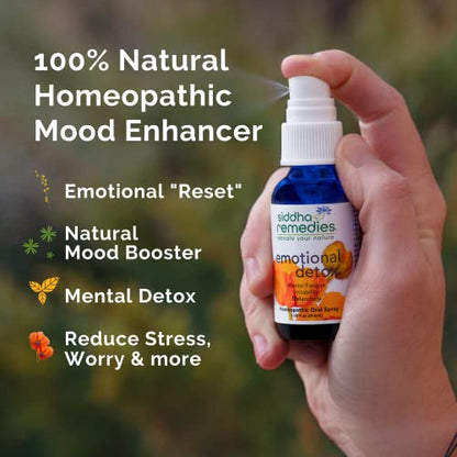 Siddha Remedies Emotional Detox Homeopathic Oral Spray for Melancholy, Irritability SiddhaBuy Supplements Australia