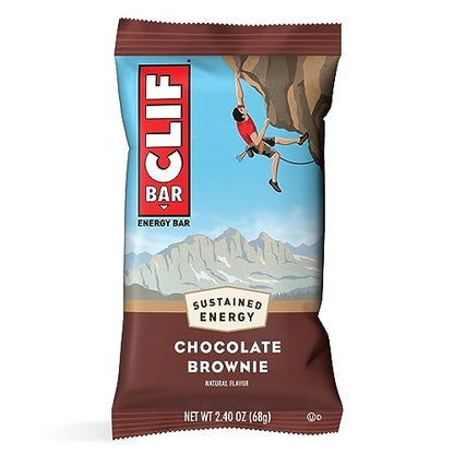 CLIF BAR - Chocolate Brownie Flavor - Made with Organic Oats - Non-GMO