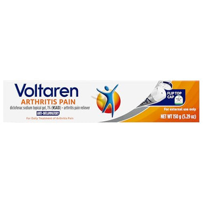 Voltaren Arthritis Pain Relief Gel, Diclofenac Sodium, 1% (NSAID), Clinically Proven Powerful Pain Reliever with Easy Open Flip Top Cap, No Prescription Needed, 5.3oz VoltarenBuy Supplements Australia