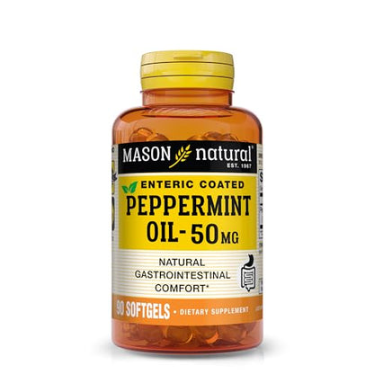 MASON NATURAL Peppermint Oil 50 mg Enteric Coated - Natural Gastrointestinal Comfort
