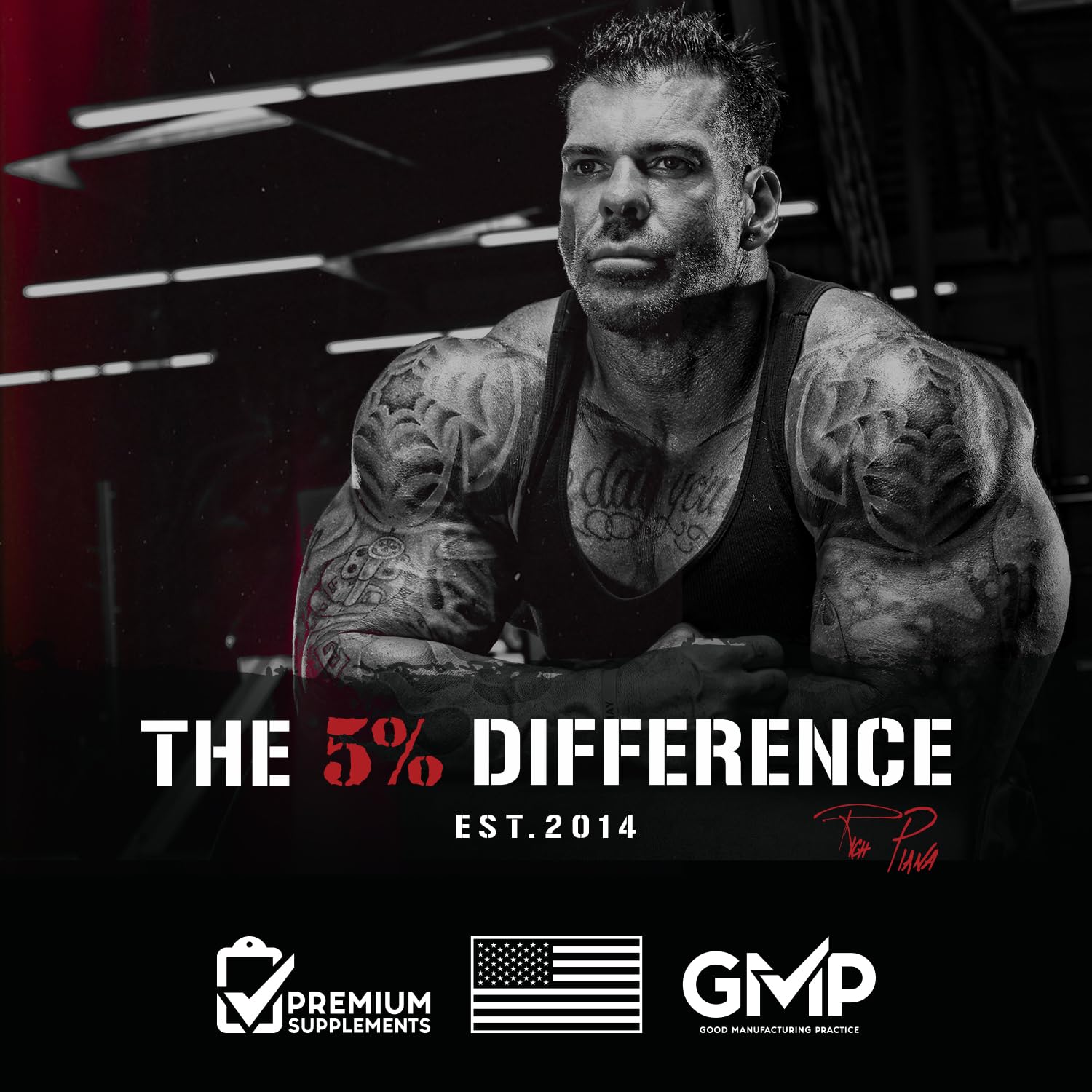 5% Nutrition Rich Piana Probio-75 Billion CFUs | Vegan, 14 Unique Strains - Maple Wellness Supplements
