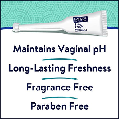 Monistat Stay Fresh Gel, Odor Eliminating Gel for Feminine Care, Fragrance Free Vaginal Gel, Prefilled MonistatBuy Supplements Australia