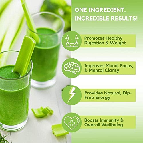 Organic Celery Juice Powder (40 Servings) Supports Gut Health, Detox Juice Cleanse Paradise Naturals, Purest Ingredients from the SourceBuy Supplements Australia