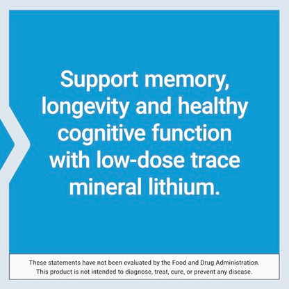 Life Extension Lithium 1000 mcg - for Brain Health, Anti-Aging & Longevity
