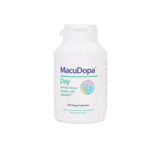 Macudopa Day Capsules 700mg Proprietary Blend, 63% HPLC standardised Levodopa. 120 Veggie Capsules MacuDopaBuy Supplements Australia