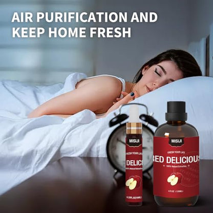 Essential Oils-MISIJI Apple Fragrance Essential Oils for Diffuser for Home 4FL.OZ Plus 0.33,Diffuser Oils Scents MISIJIBuy Supplements Australia