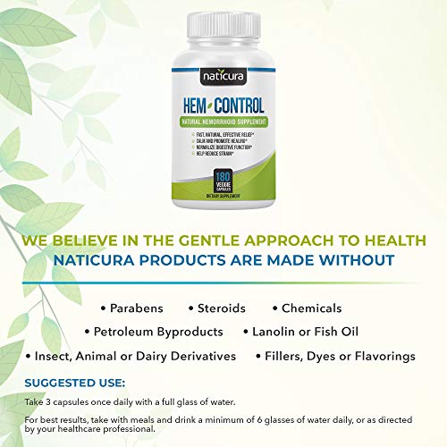 Naticura Hem-Control Natural Hemorrhoid Supplement - Vegan Herbal Supp NaticuraBuy Supplements Australia