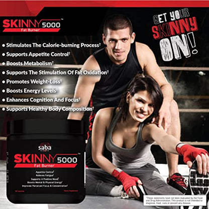 Saba Skinny 5000 -Fat Loss -Weight Loss-Appetite Control -Mild Jitter-Free Energy- Focus SabaBuy Supplements Australia
