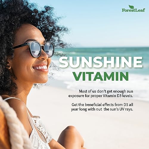 ForestLeaf - Vitamin D3 IU Weekly Supplement (Unflavored -10000-180 Count)