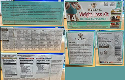HYLEYS Tea for Cleanse and Weight Loss - New 14 Day Weight Loss Kit - 42 Tea Bags HYLEYSBuy Supplements Australia
